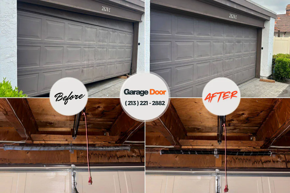 Before and after: garage door repair Stromsburg, NE